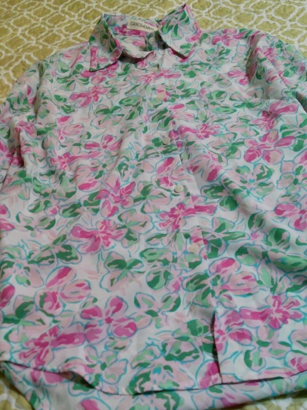 GRACE & EMMA BLOUSE SIZE XS FLORAL GREAT CONDITION